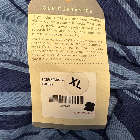 HORNY TOAD Blue Stripe Dress - Picture 6 of 7